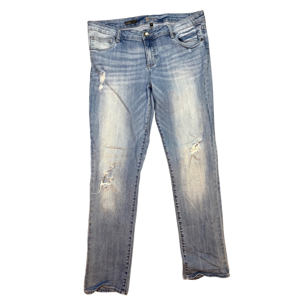KUT from the Kloth Boyfriend Jeans Distressed Light Wash Women's Size 12